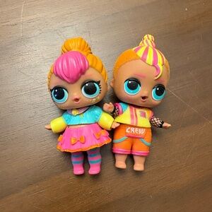 L.O.L. Surprise! dolls Neon Q.T. and Neon Boi